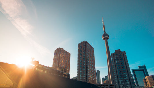 Shot of Toronto's CN Tower during golden hour